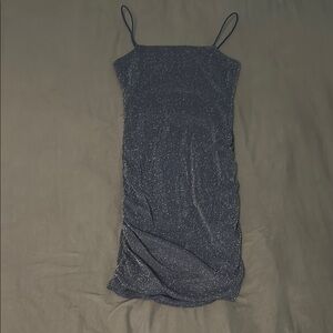 SHEIN Navy Blue Sparkle Mini Dress